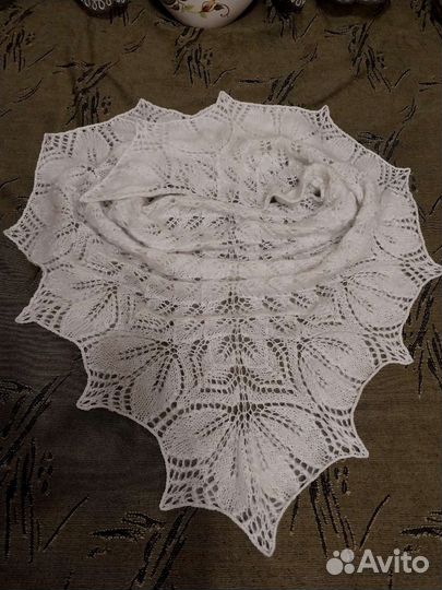 Шаль пуховая ручная работа