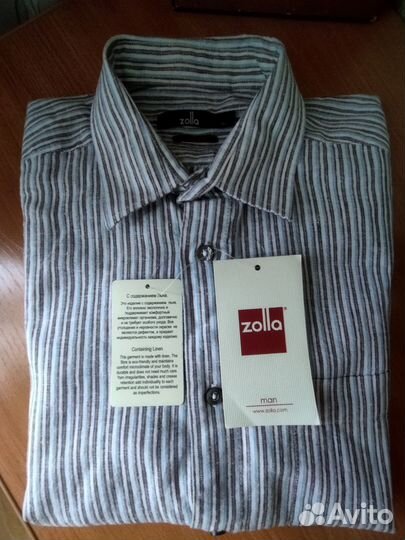 Рубашка Zolla с коротким рукавом р.50-52, рост 186