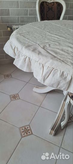 Скатерть круглая лен