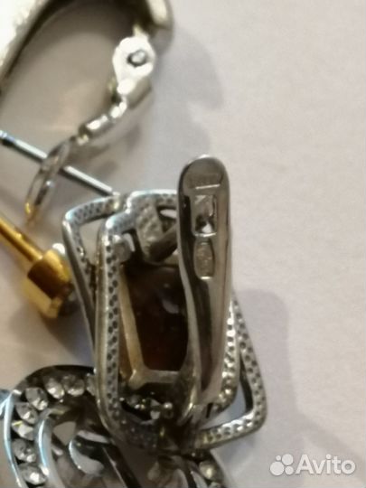 Серьги серебро 925 брошки Потеряшки