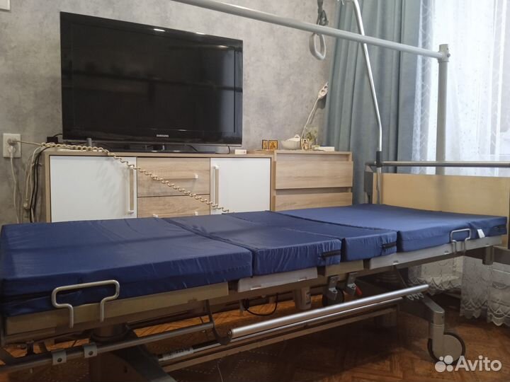 Мед.кровать с Эл приводом б/у, матрас новый