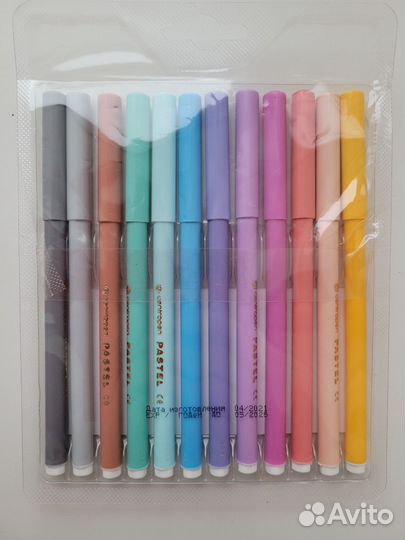 Фломастеры тонкие пастельные