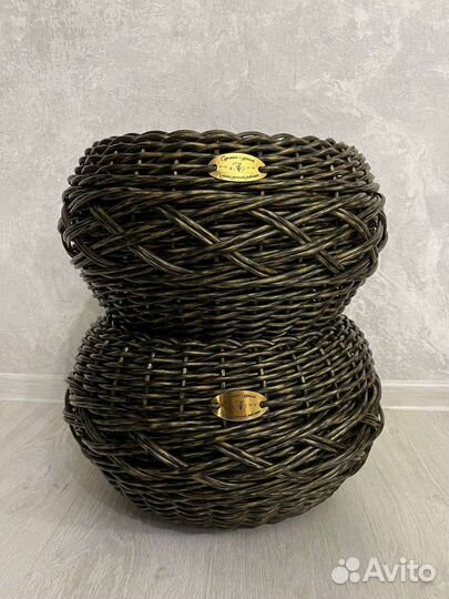Кашпо из искусственного ротанга