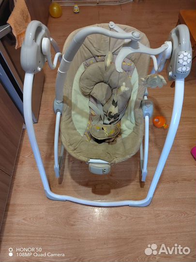 Детские электронные качели шезлонг