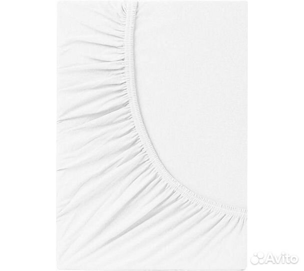 Простынь GoodNight Трикотаж 140х200х20 Белый на ре
