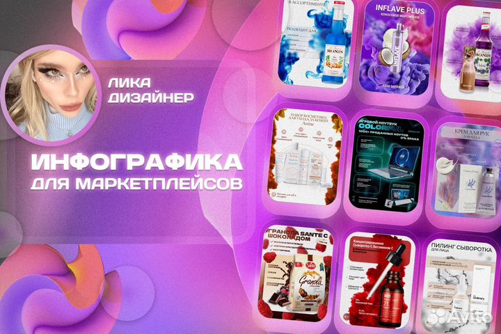 Инфографика для WB/Ozon/Яндекс маркет