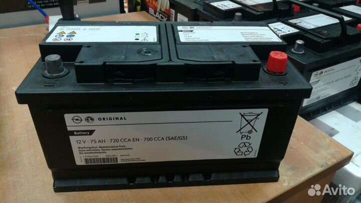 Аккумулятор для Форд Опель GM 75 Ач оригинал