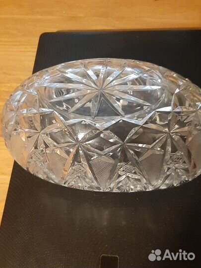 Ваза хрустальная ладья гдр