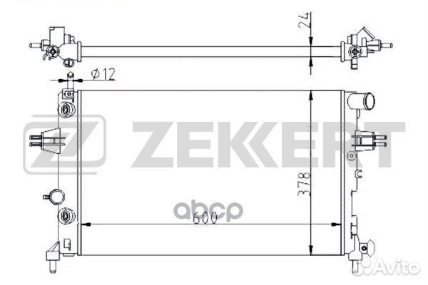 Радиатор охл. дв. Opel Astra G 98- Zafira A 99