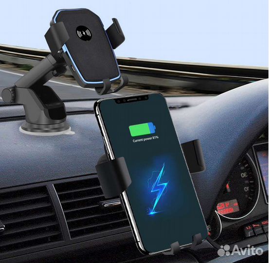 Автодержатель для телефона с безпроводной зарядкой