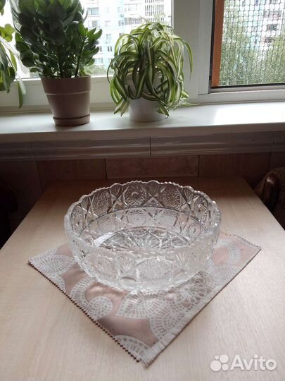 Хрустальная ваза для фруктов СССР