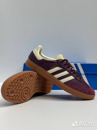 Adidas Samba OG Maroon Gold Metallic