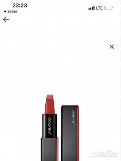 Матовая губная помада Shiseido hyper red