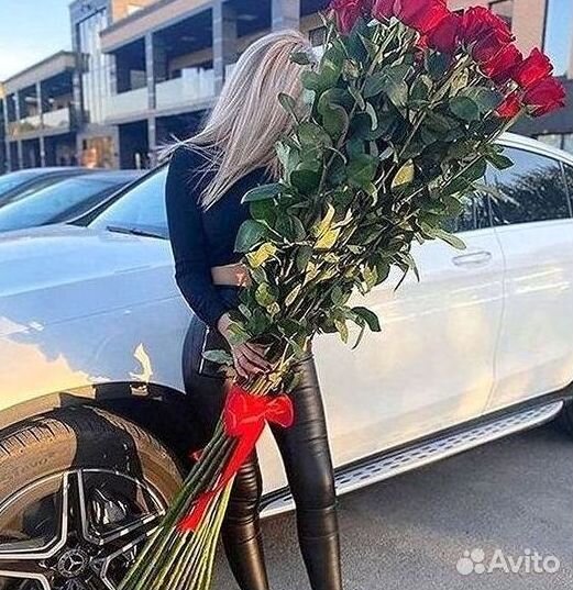 Метровые розы с доставкой