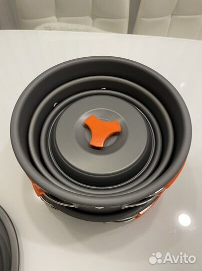 Набор кастрюль + сковорода походный новый