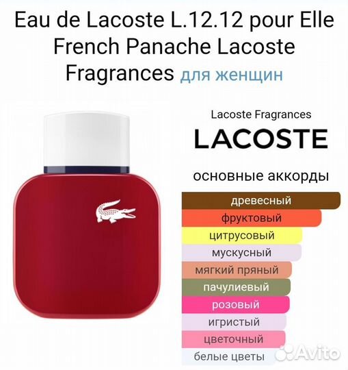 Распив, отливант - духи Lacoste French Panache