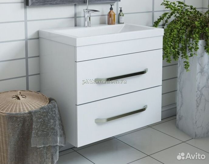 Эстет Рава Тумба с 2-мя ящиками, с ручками 69,8х47,6х86,0