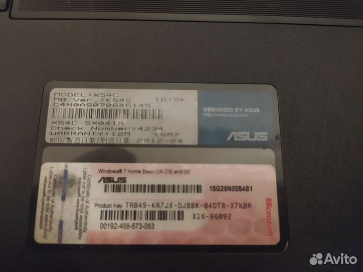 Asus x54c