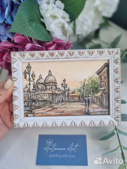 Картина маслом Венеция пейзаж с Венецией