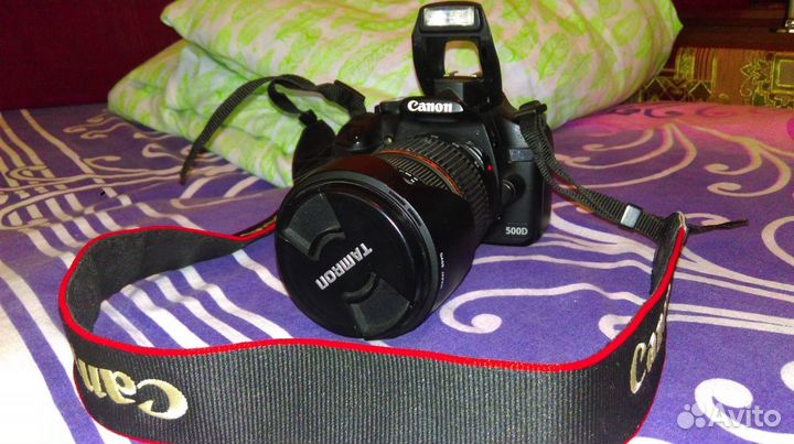 Срочнозеркальный фотоаппарат Cannon 500d+Объектив