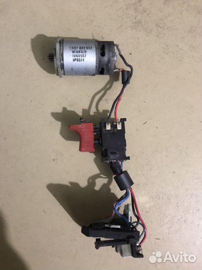 Кнопка,мотор и плата управления