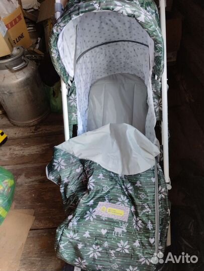 Детские санки коляска с колесами