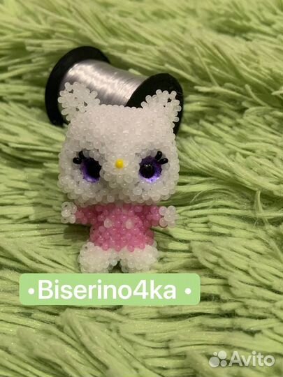Хэллоу Кити Амигуруми из бисера