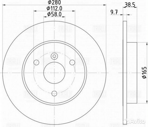 Trialli DF 240121 Диск торм. для а/м SMART Fortwo