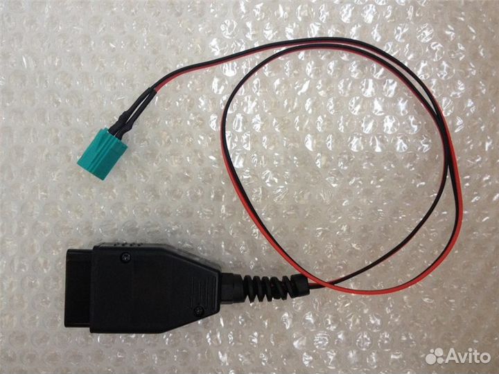 Переходник с mini iso в OBDii(2), тюльпан rca