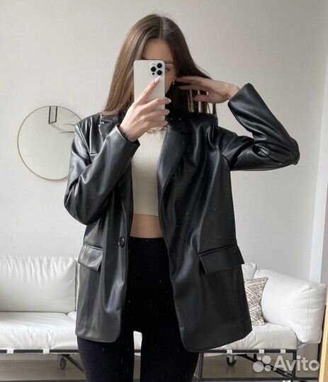 Кожаный пиджак