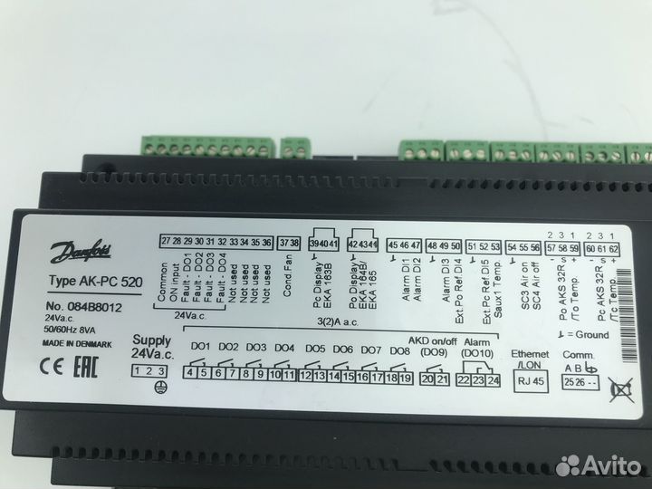 Контроллер Danfoss AK-PC520 в комплекте с дисплеем