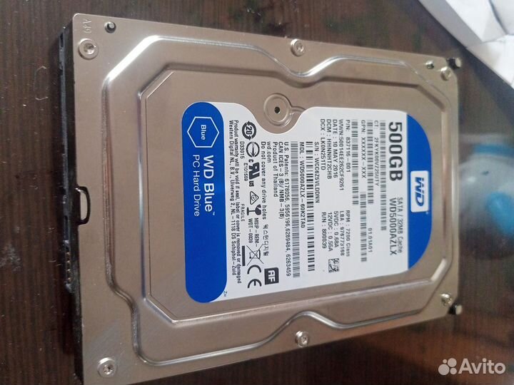 Жесткий диск на 500 гб WD