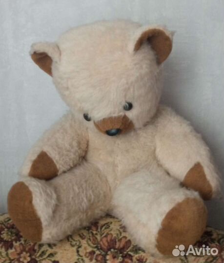 Плюшевый медведь СССР грустный и красивый