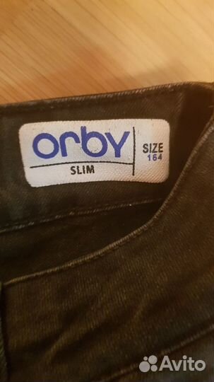 Джинсы Orby slim 164 т-серые в отличном состоянии