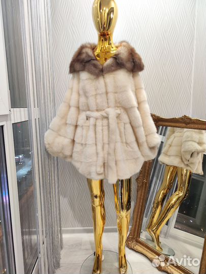 Шуба норковая куница 44-58