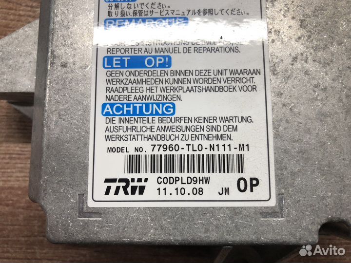 Блок SRS Honda Accord 8 CU 2008-2012