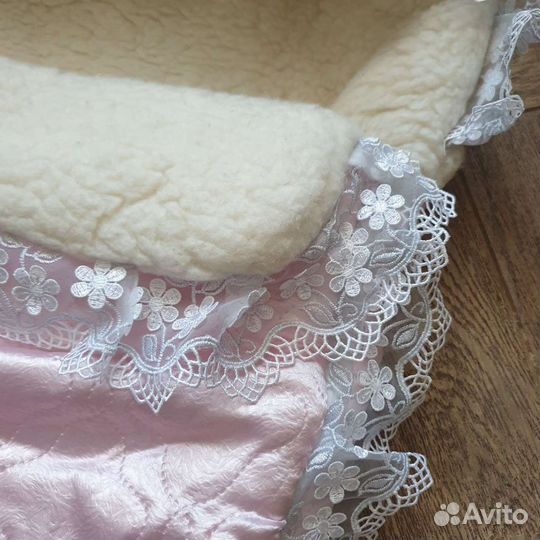 Конверт на выписку для девочки зимний