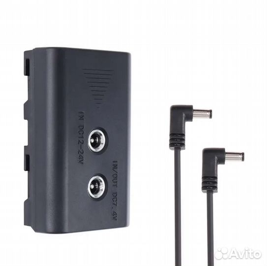 Пустышка для аккумулятора NP-F с кабелем DC