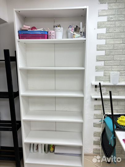 Стеллаж деревянный белый