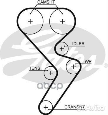 Ремень грм к-кт 7883-11611 K025668XS Gates
