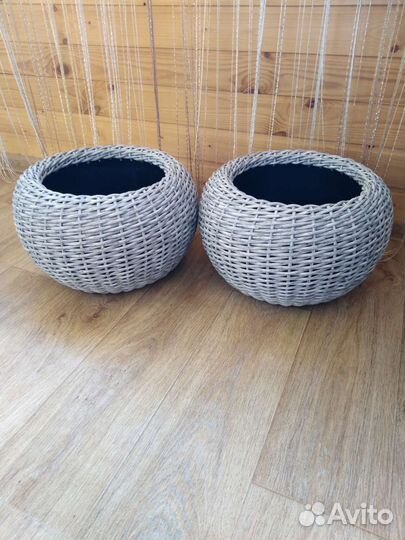 Кашпо из ротанга на заказ