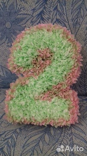 Цифра из гофрированной бумаги