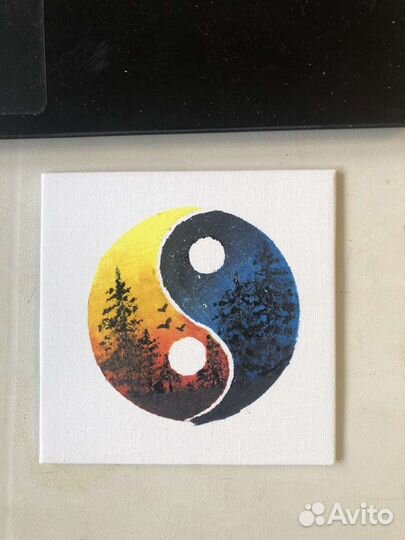 Картина Инь-янь, акрил