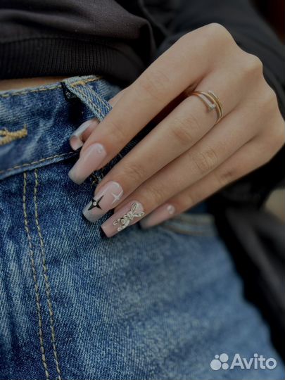 Маникюр наращивание ногтей