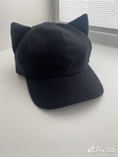 Кепка женская флисовая. Кепка кошка