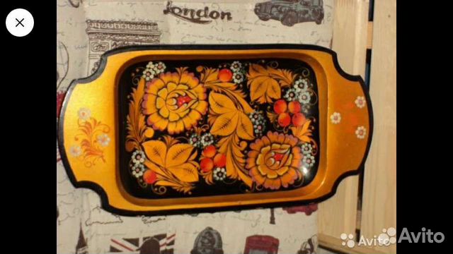 Поднос СССР хохлома