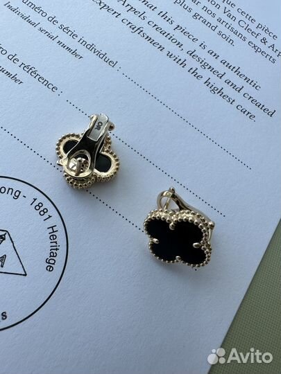 Серьги van cleef magic alhambra золото 750