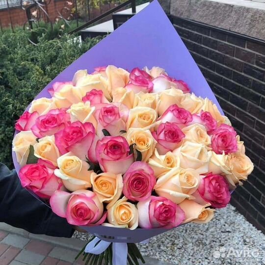 Цветы розы букет