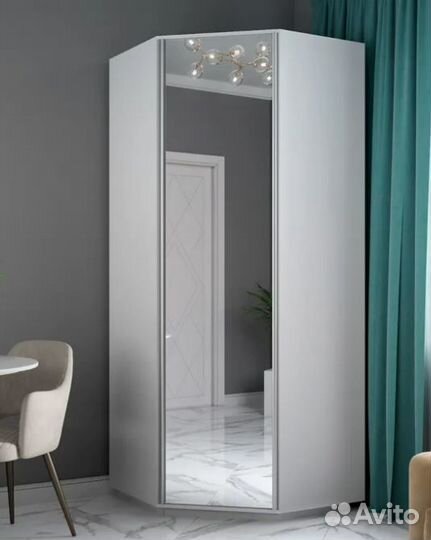 Шкаф угловой Экспресс белый снег