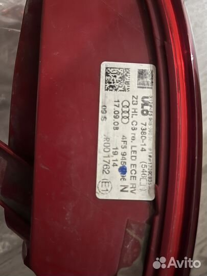 Задняя фара audi a6 с6